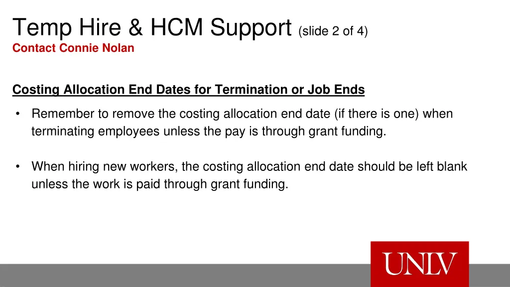 temp hire hcm support slide 2 of 4 contact connie