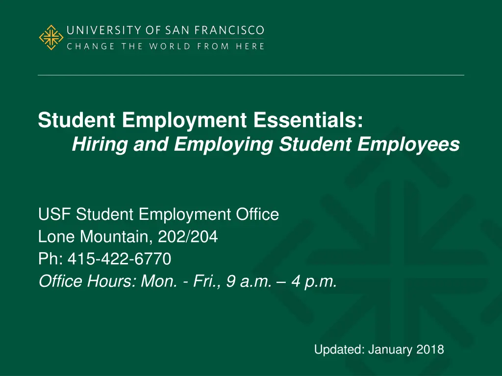 student employment essentials hiring