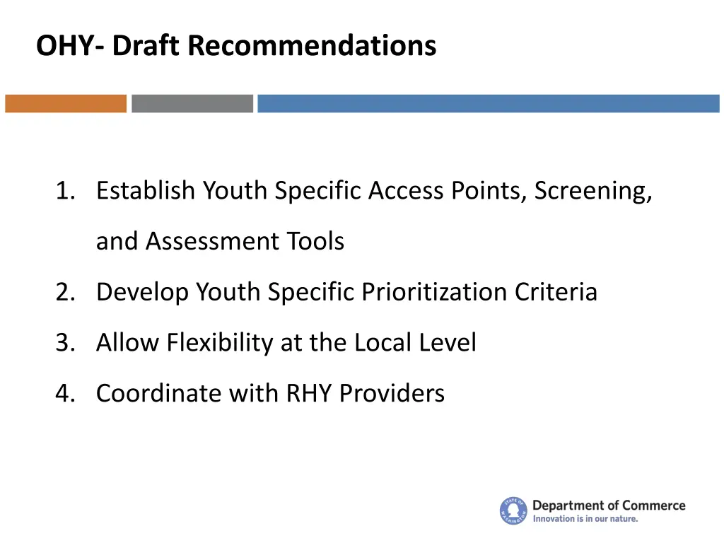 ohy draft recommendations