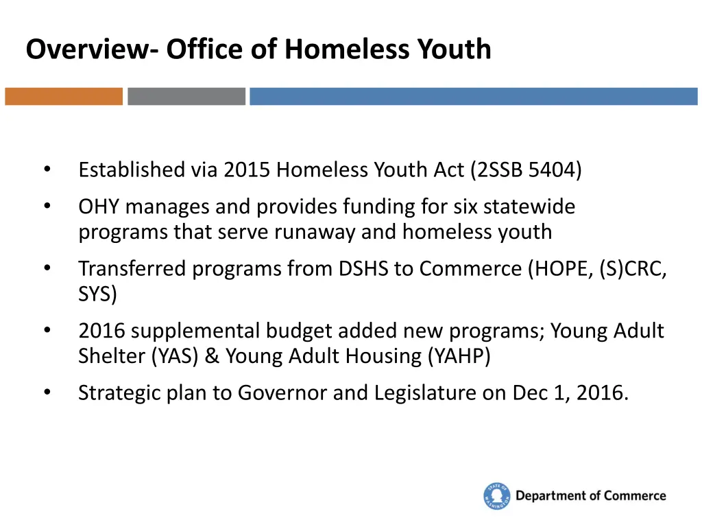 overview office of homeless youth