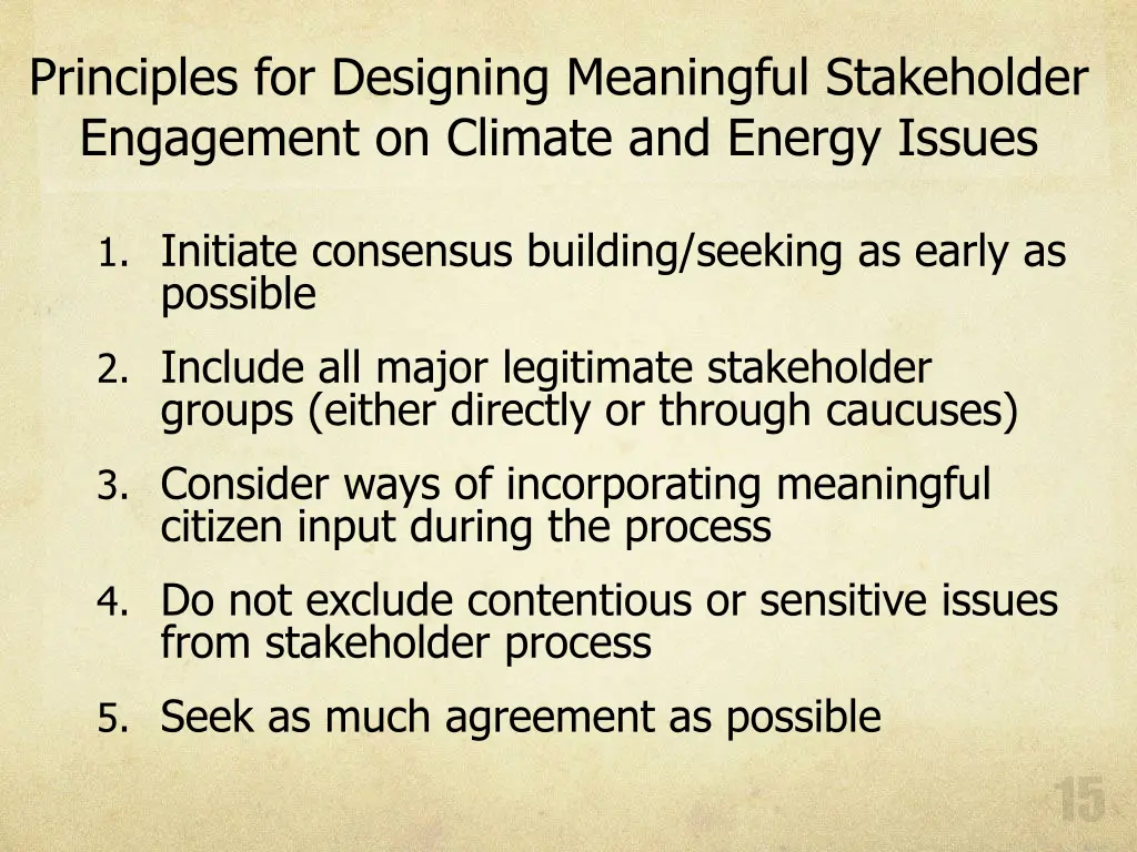principles for designing meaningful stakeholder