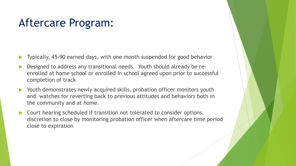 aftercare program