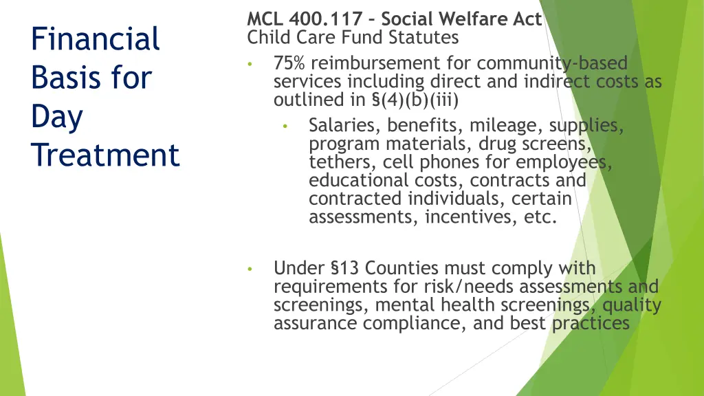 mcl 400 117 social welfare act child care fund