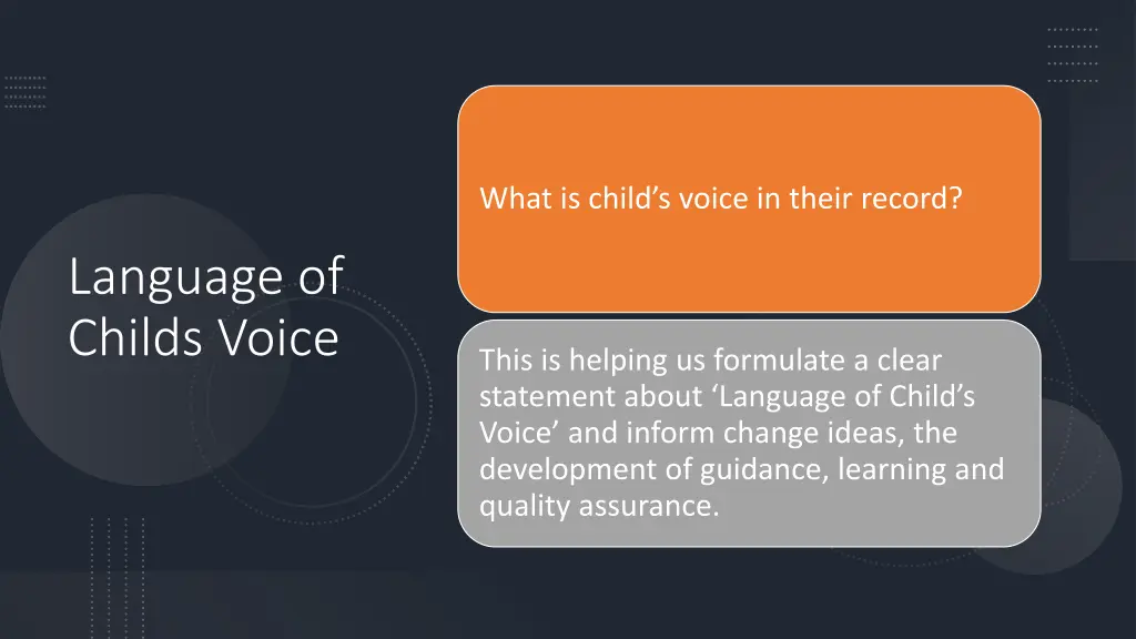 what is child s voice in their record