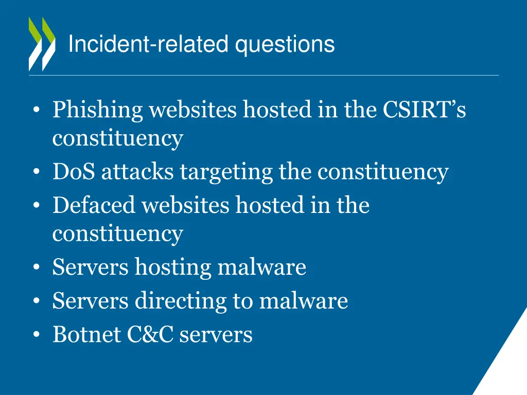 incident related questions