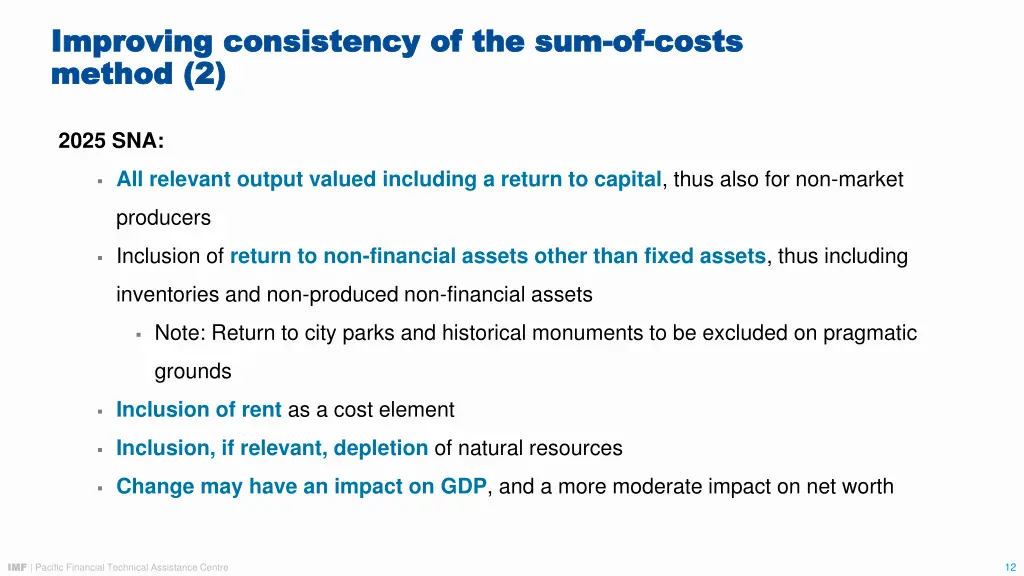 improving consistency of the sum improving 1