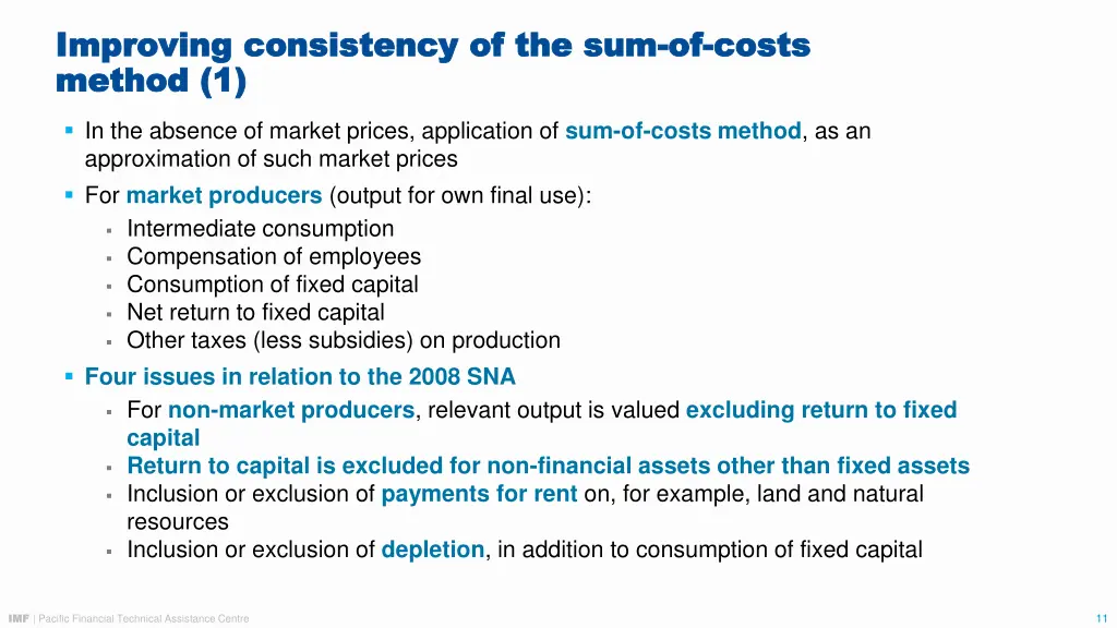 improving consistency of the sum improving