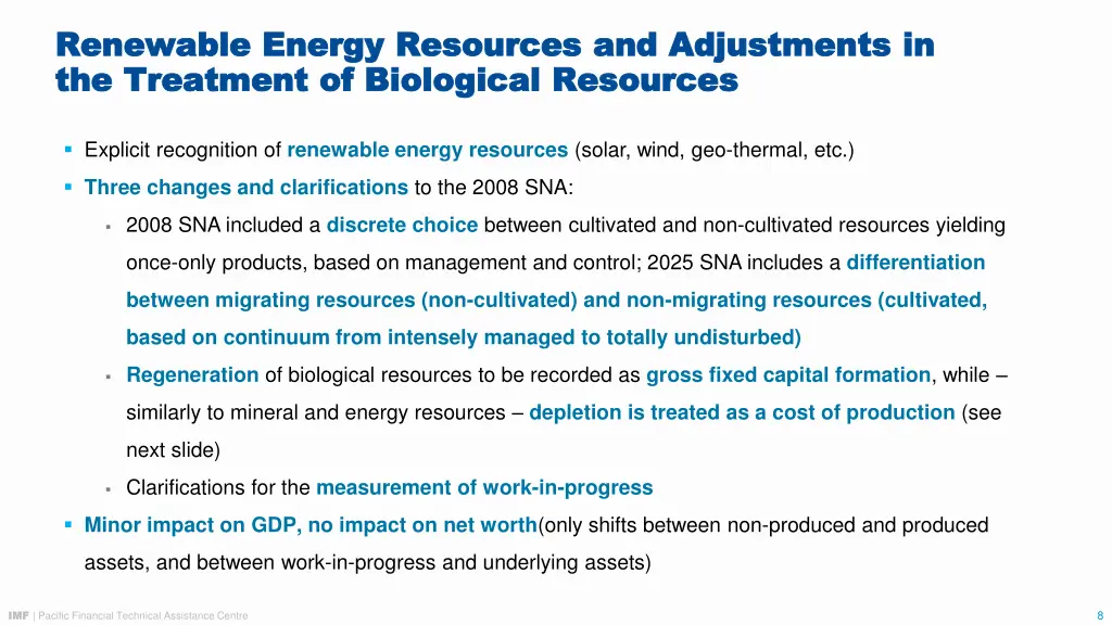 renewable energy resources and adjustments