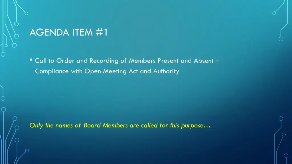 agenda item 1