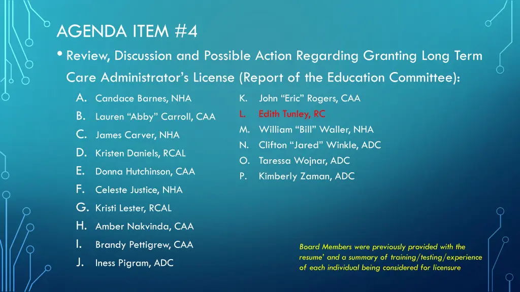 agenda item 4 review discussion and possible 11