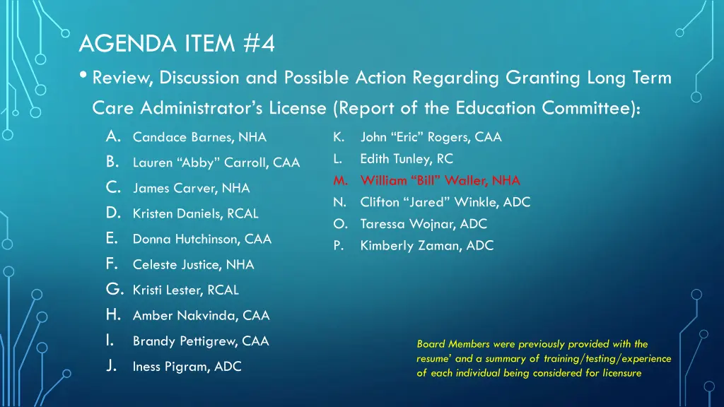 agenda item 4 review discussion and possible 12