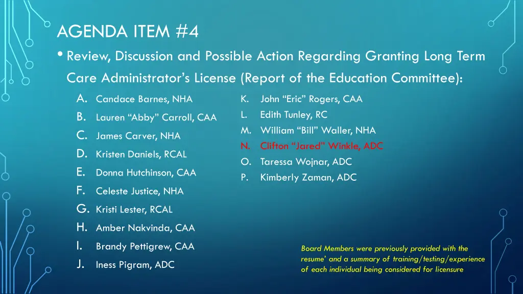 agenda item 4 review discussion and possible 13