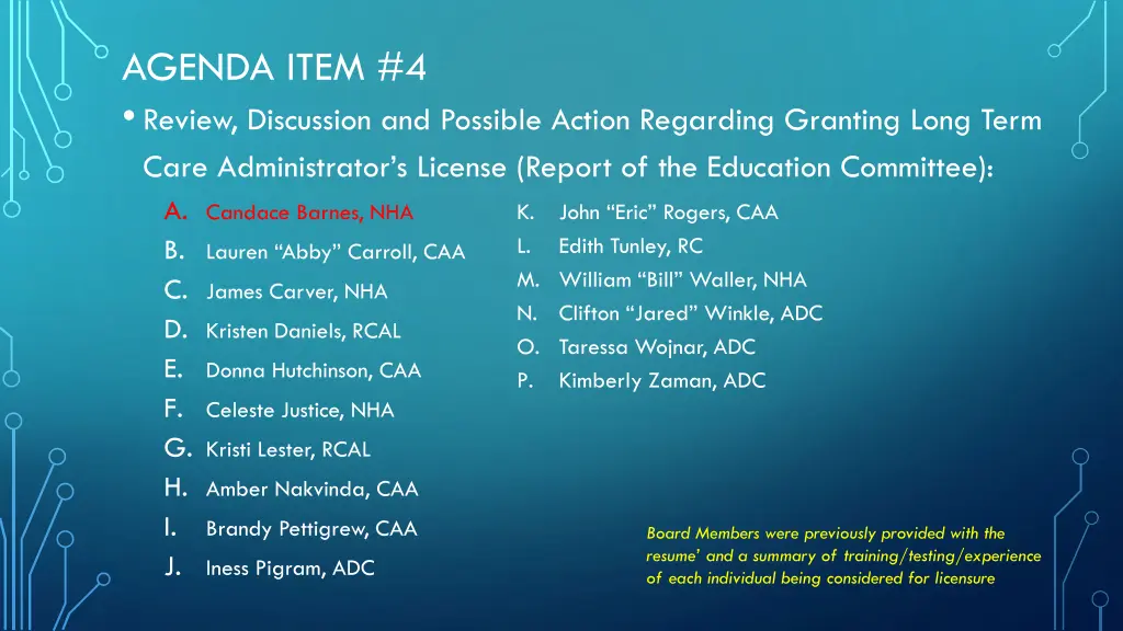 agenda item 4 review discussion and possible