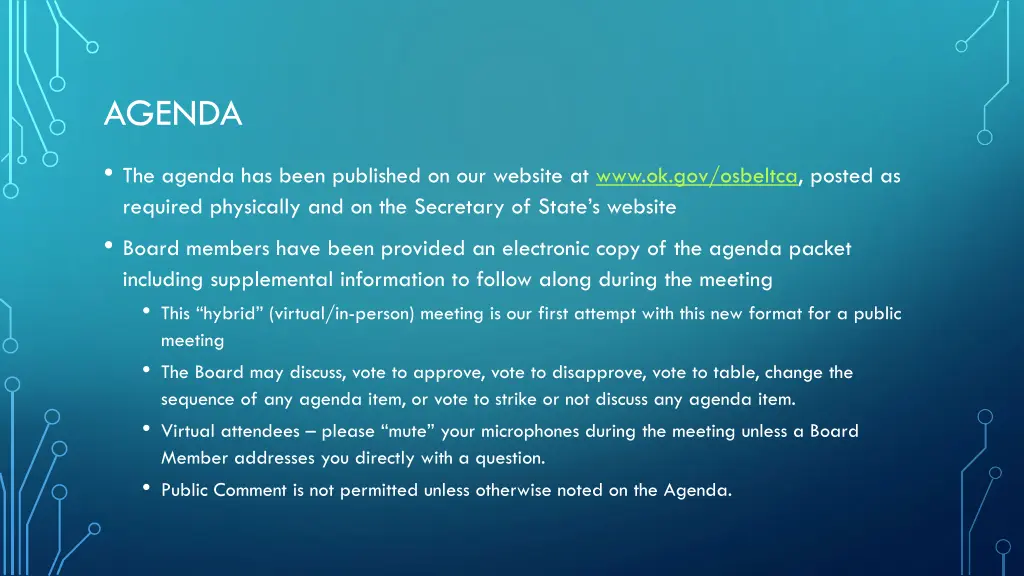 agenda