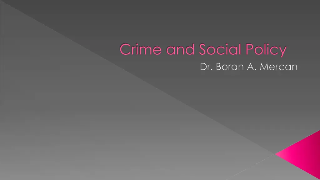 crime and social policy dr boran a mercan