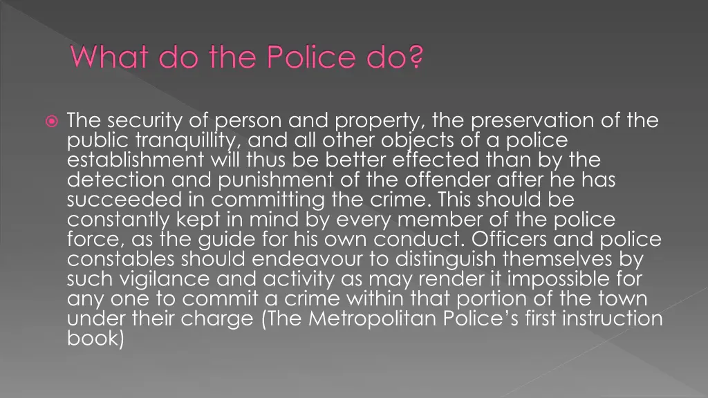 what do the police do