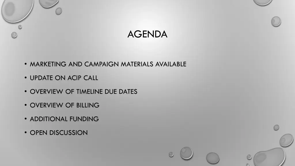agenda