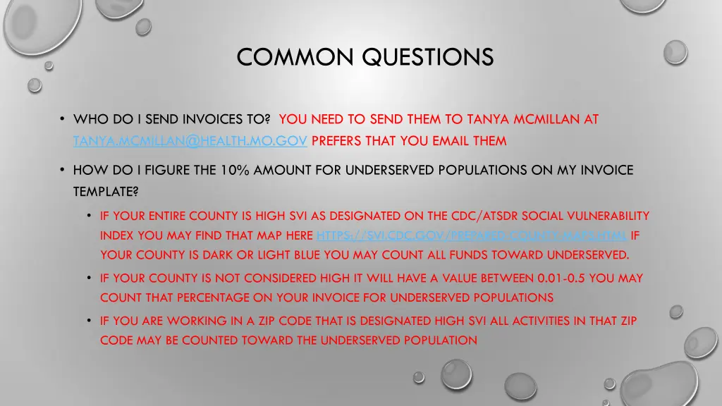 common questions