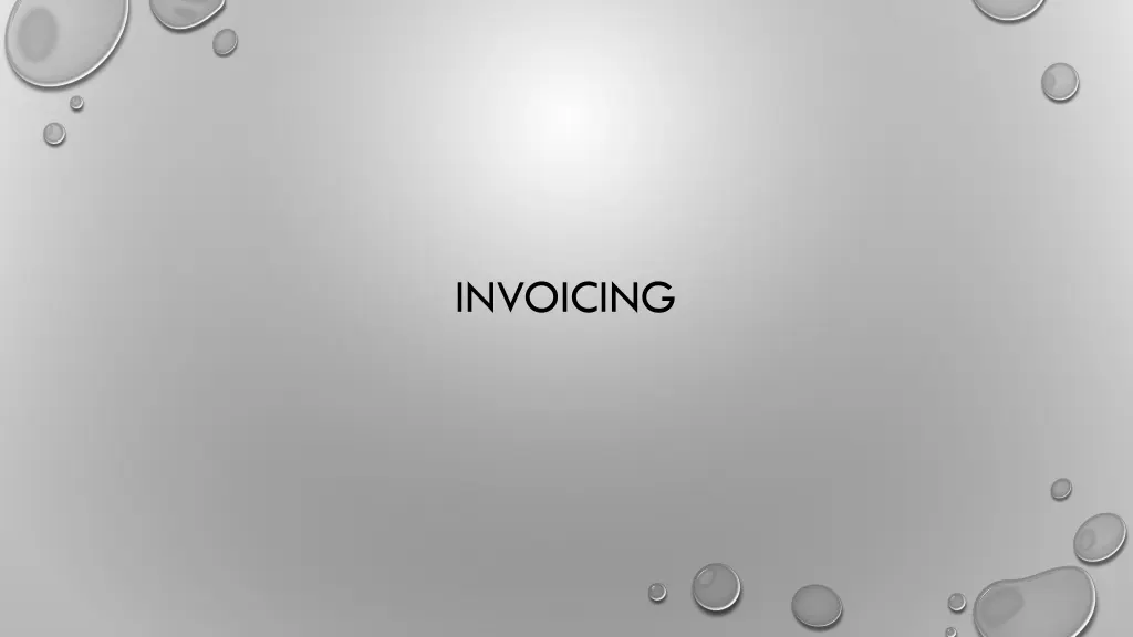 invoicing