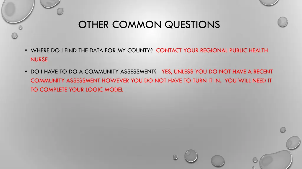 other common questions