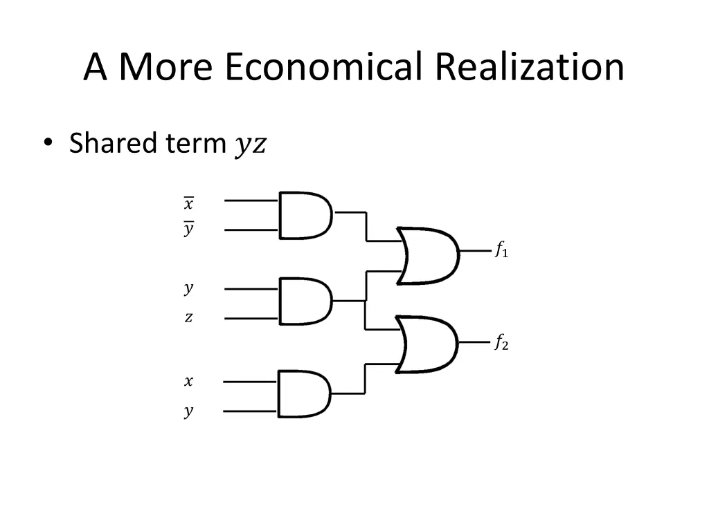 a more economical realization