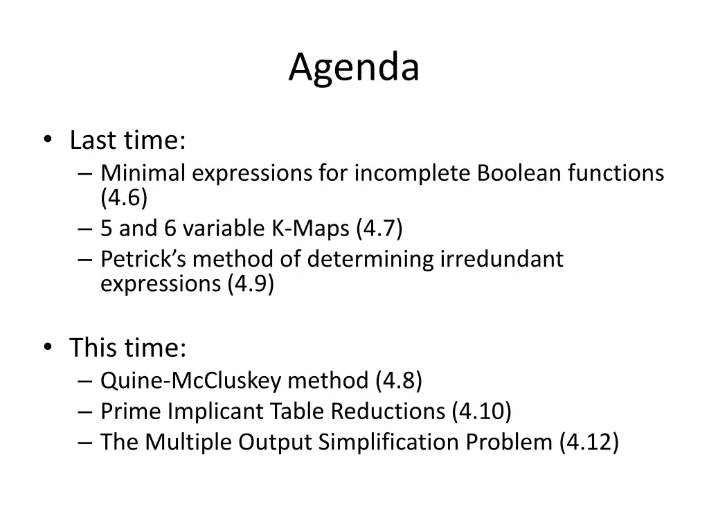 agenda