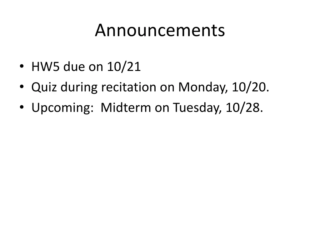 announcements