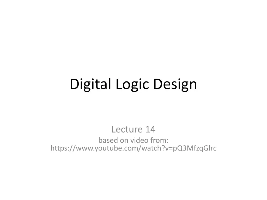 digital logic design
