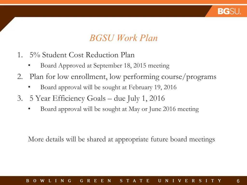 bgsu work plan