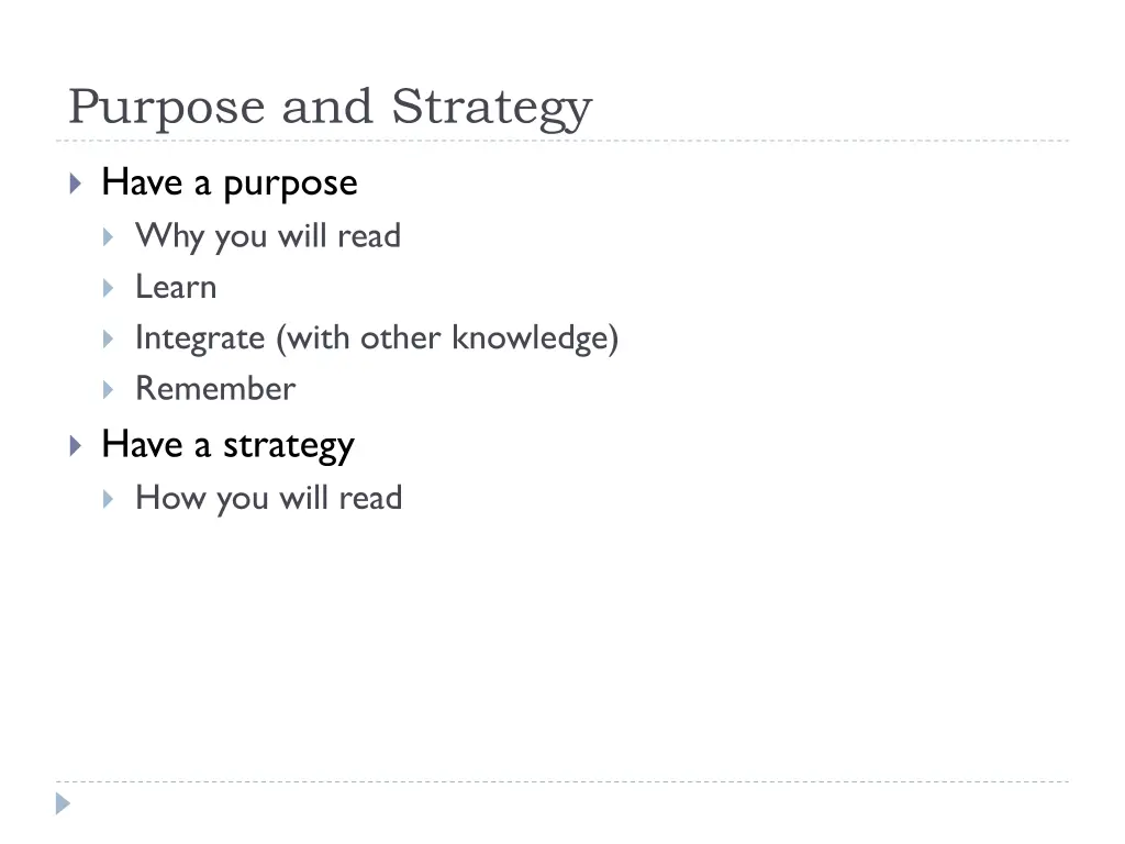 purpose and strategy