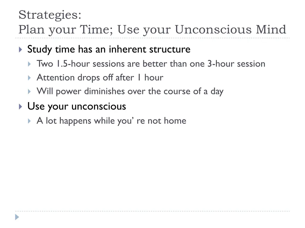 strategies plan your time use your unconscious