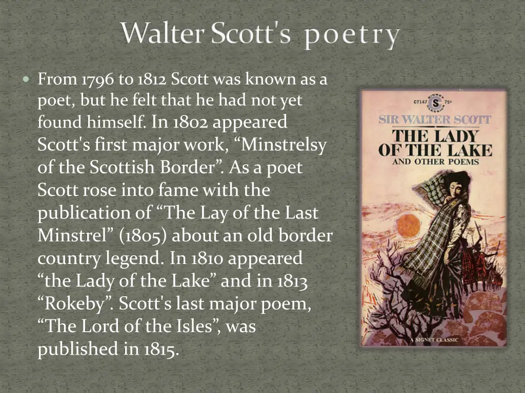 walter scott s poetry