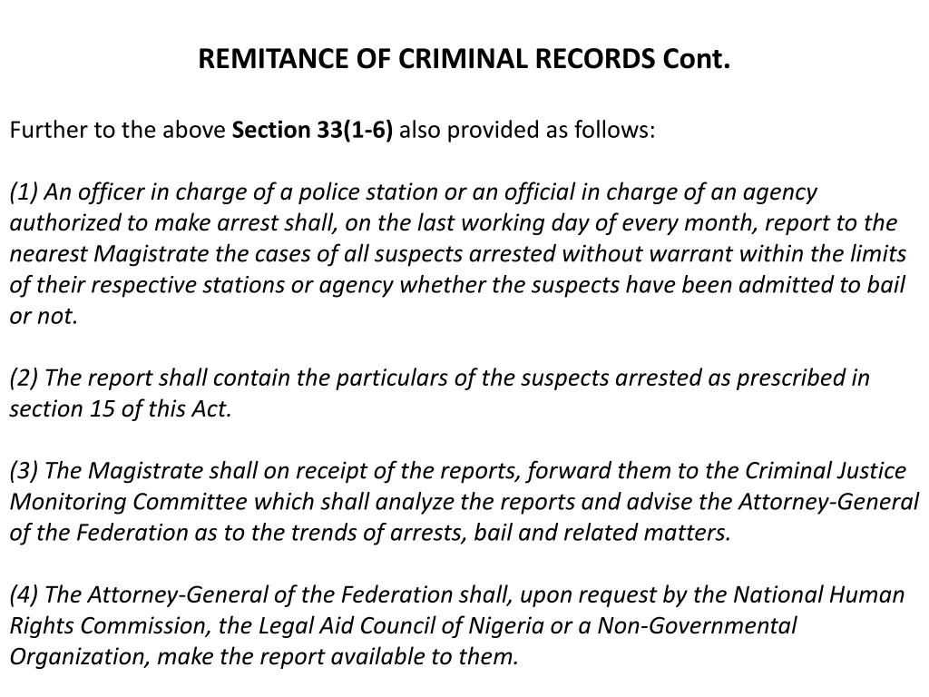 remitance of criminal records cont 1