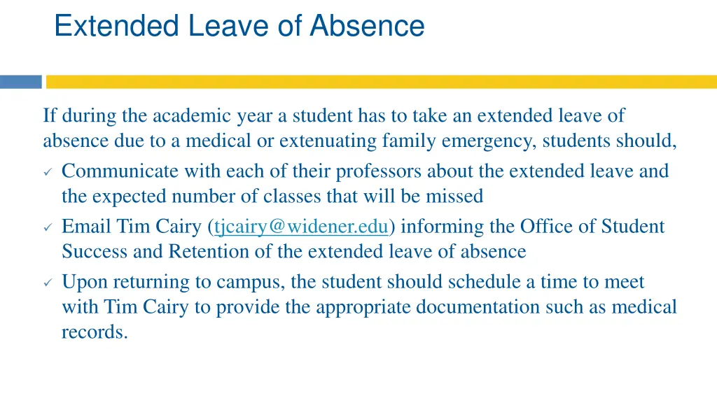 extended leave of absence
