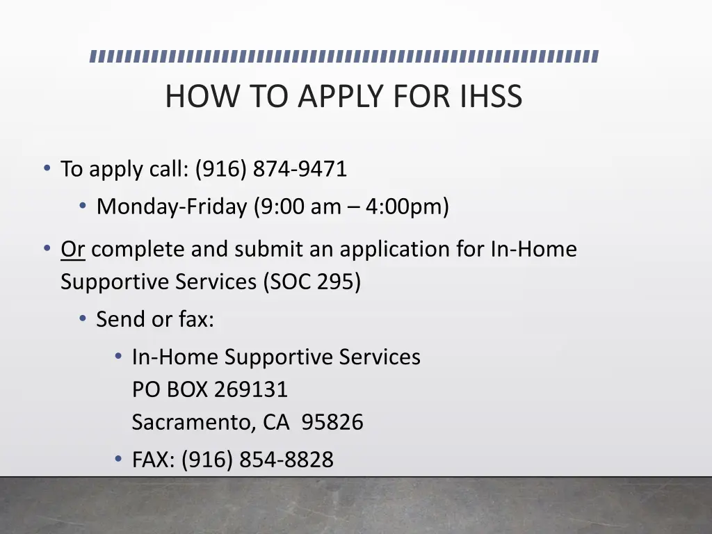 how to apply for ihss