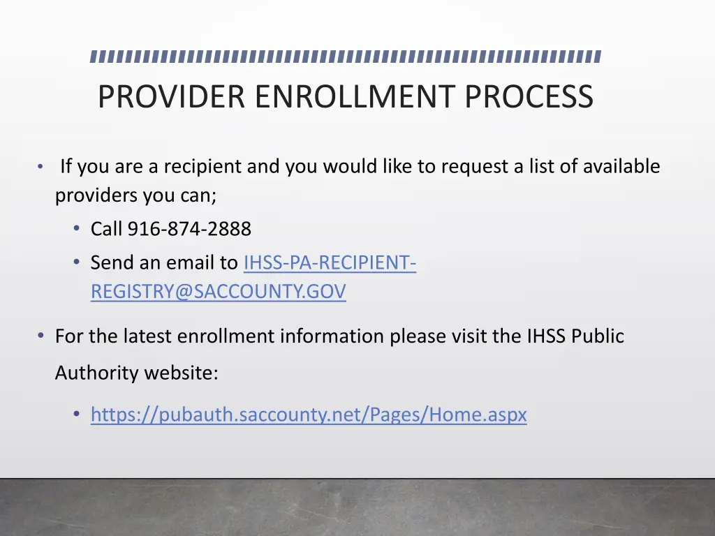 provider enrollment process