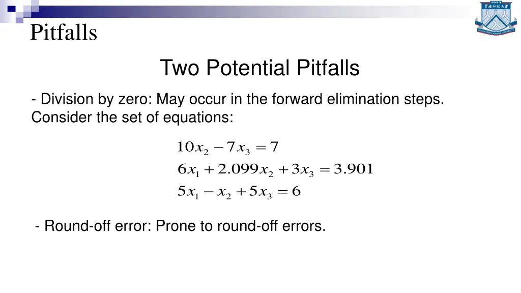 pitfalls