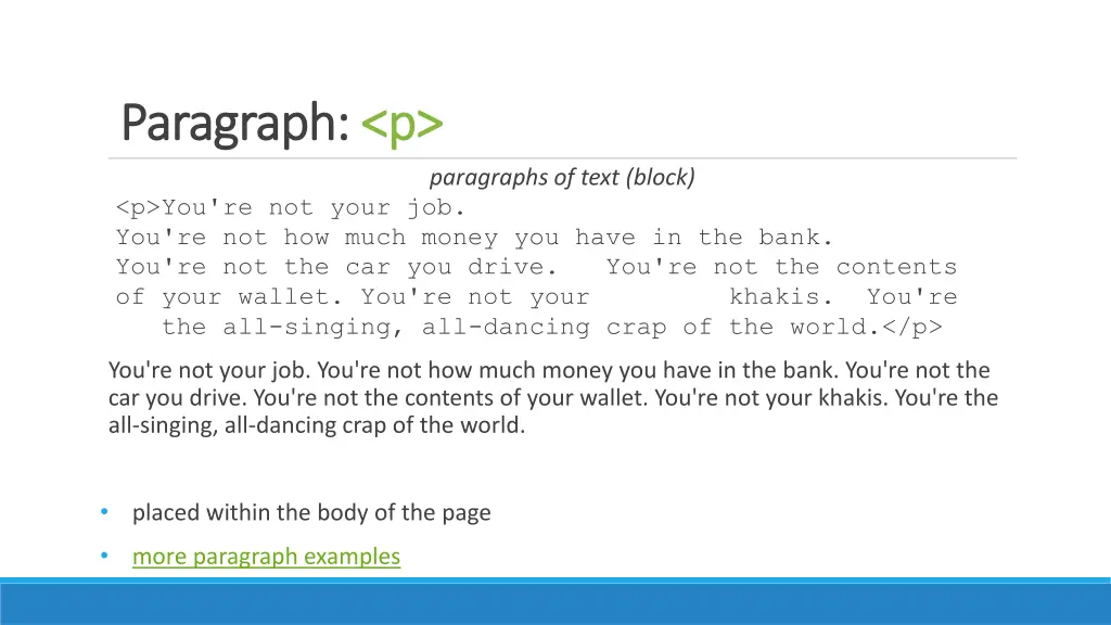 paragraph paragraph p