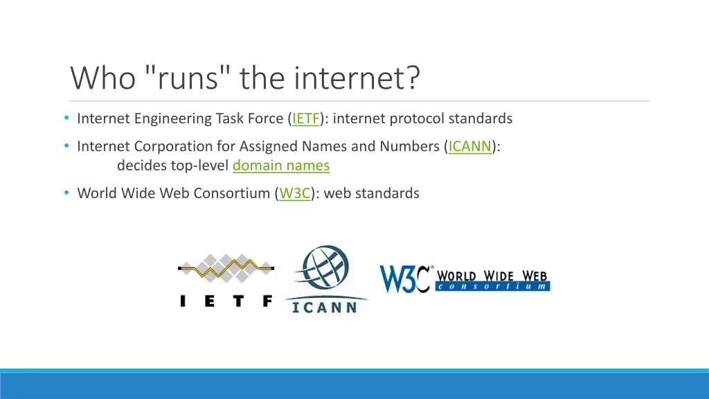 who runs the internet