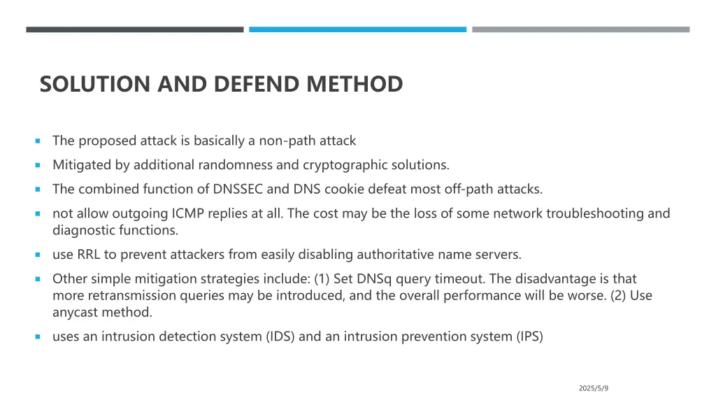 solution and defend method