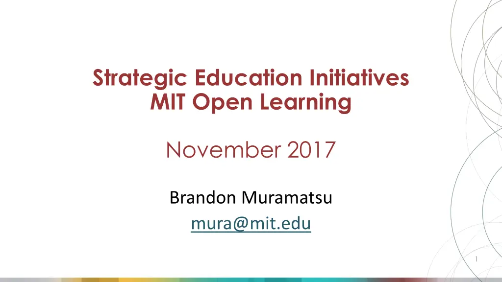 strategic education initiatives mit open learning