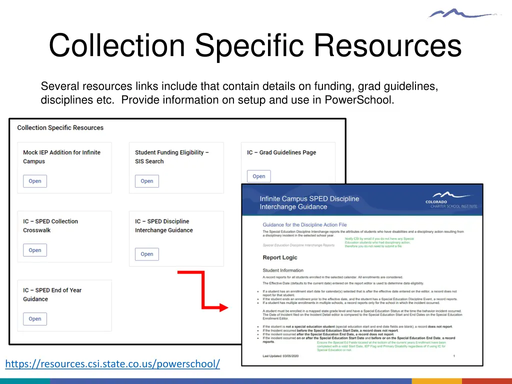 collection specific resources