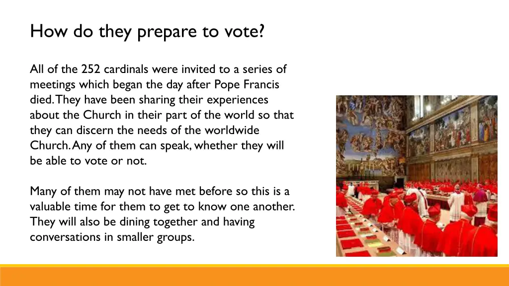 how do they prepare to vote