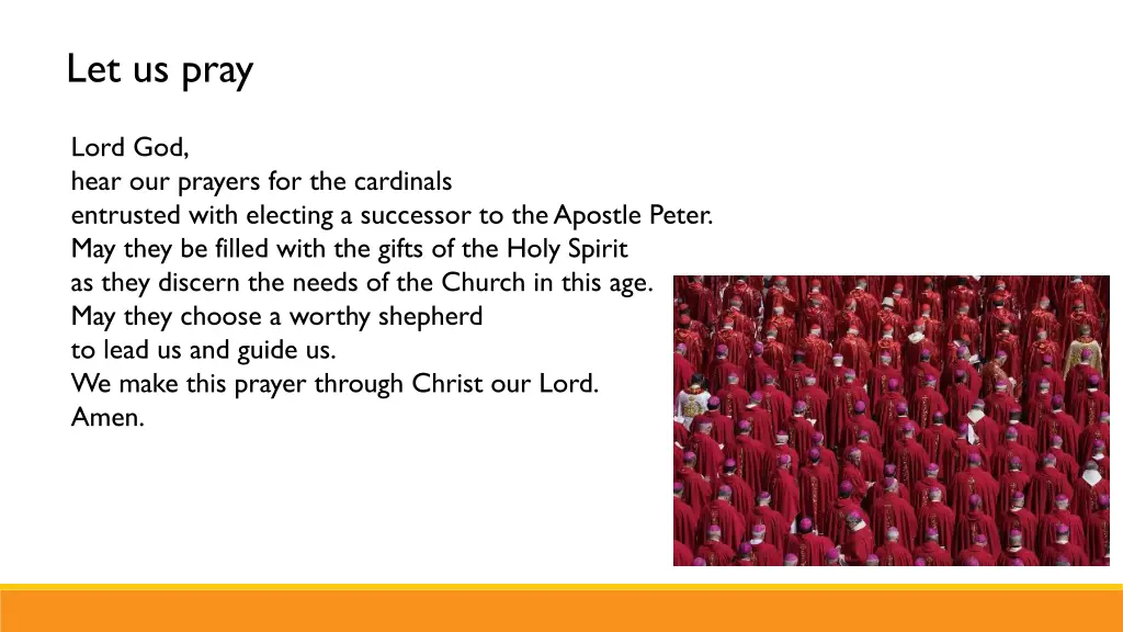 let us pray