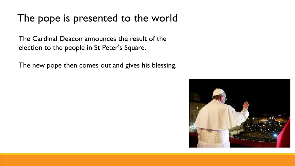 the pope is presented to the world