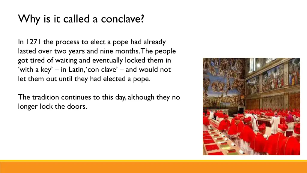 why is it called a conclave