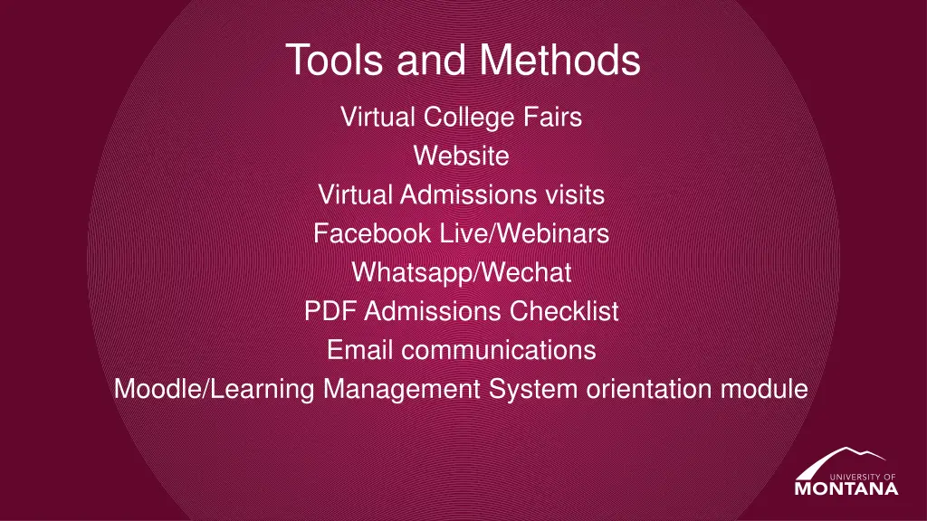 tools and methods