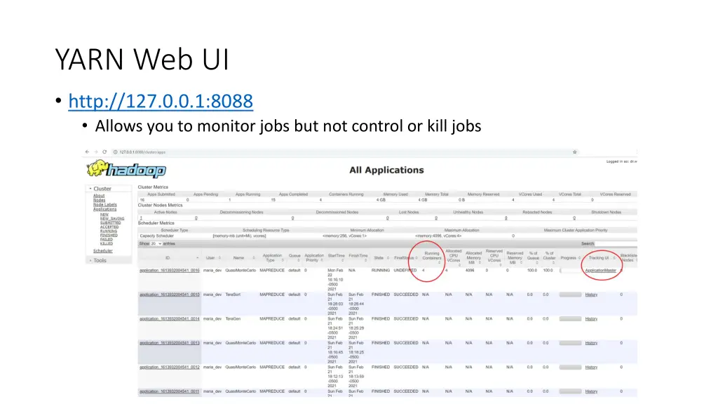 yarn web ui