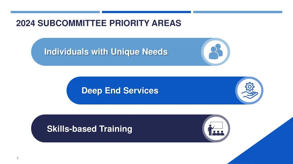 2024 subcommittee priority areas