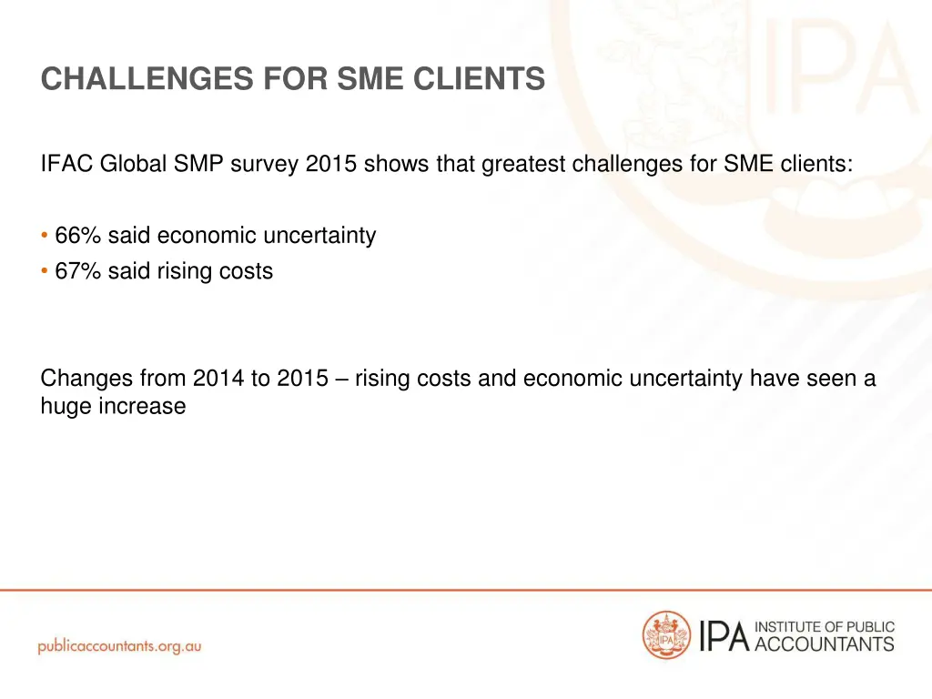 challenges for sme clients